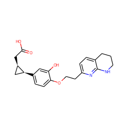 O=C(O)C[C@@H]1C[C@@H]1c1ccc(OCCc2ccc3c(n2)NCCC3)c(O)c1 ZINC000028648161