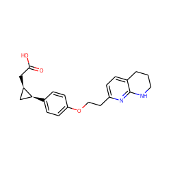 O=C(O)C[C@@H]1C[C@@H]1c1ccc(OCCc2ccc3c(n2)NCCC3)cc1 ZINC000028648088