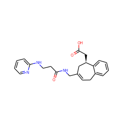 O=C(O)C[C@@H]1CC(CNC(=O)CCNc2ccccn2)=CCc2ccccc21 ZINC000013819489