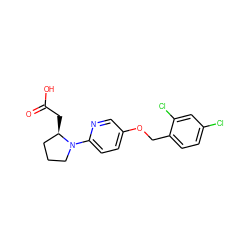 O=C(O)C[C@@H]1CCCN1c1ccc(OCc2ccc(Cl)cc2Cl)cn1 ZINC001772598300