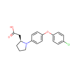 O=C(O)C[C@@H]1CCCN1c1ccc(Oc2ccc(Cl)cc2)cc1 ZINC000148014420