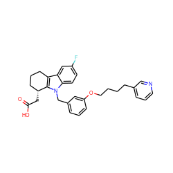 O=C(O)C[C@@H]1CCCc2c1n(Cc1cccc(OCCCCc3cccnc3)c1)c1ccc(F)cc21 ZINC000028109138
