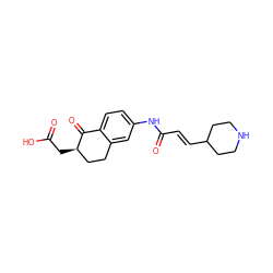 O=C(O)C[C@@H]1CCc2cc(NC(=O)/C=C/C3CCNCC3)ccc2C1=O ZINC000027300615