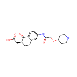 O=C(O)C[C@@H]1CCc2cc(NC(=O)COC3CCNCC3)ccc2C1=O ZINC000027305016