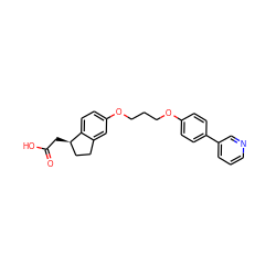 O=C(O)C[C@@H]1CCc2cc(OCCCOc3ccc(-c4cccnc4)cc3)ccc21 ZINC000014977084