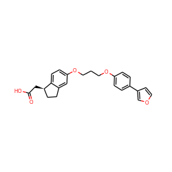 O=C(O)C[C@@H]1CCc2cc(OCCCOc3ccc(-c4ccoc4)cc3)ccc21 ZINC000014977078