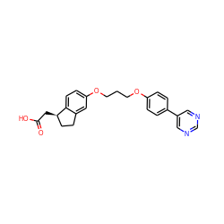 O=C(O)C[C@@H]1CCc2cc(OCCCOc3ccc(-c4cncnc4)cc3)ccc21 ZINC000014977022