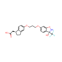 O=C(O)C[C@@H]1CCc2cc(OCCCOc3ccc4c(c3)ON[C@@]4(O)C(F)(F)F)ccc21 ZINC000014977238