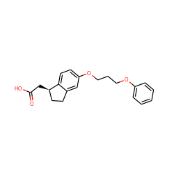 O=C(O)C[C@@H]1CCc2cc(OCCCOc3ccccc3)ccc21 ZINC000014976992