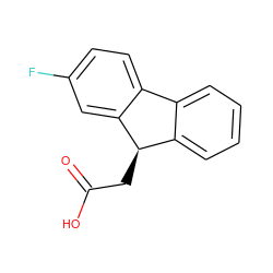 O=C(O)C[C@@H]1c2ccccc2-c2ccc(F)cc21 ZINC000013735071