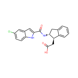 O=C(O)C[C@@H]1c2ccccc2C[C@H]1NC(=O)c1cc2cc(Cl)ccc2[nH]1 ZINC000035931196