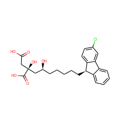 O=C(O)C[C@](O)(C[C@@H](O)CCCCC[C@@H]1c2ccccc2-c2cc(Cl)ccc21)C(=O)O ZINC000095553968