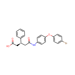 O=C(O)C[C@H](CC(=O)Nc1ccc(Oc2ccc(Br)cc2)cc1)c1ccccc1 ZINC000217063149