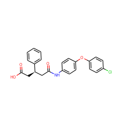 O=C(O)C[C@H](CC(=O)Nc1ccc(Oc2ccc(Cl)cc2)cc1)c1ccccc1 ZINC000001041446