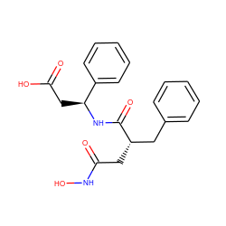 O=C(O)C[C@H](NC(=O)[C@@H](CC(=O)NO)Cc1ccccc1)c1ccccc1 ZINC000011688253