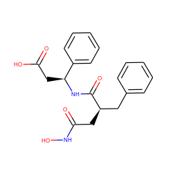 O=C(O)C[C@H](NC(=O)[C@H](CC(=O)NO)Cc1ccccc1)c1ccccc1 ZINC000001533180