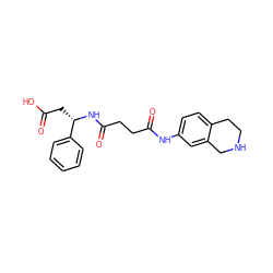 O=C(O)C[C@H](NC(=O)CCC(=O)Nc1ccc2c(c1)CNCC2)c1ccccc1 ZINC000058511929