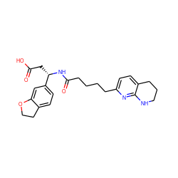 O=C(O)C[C@H](NC(=O)CCCCc1ccc2c(n1)NCCC2)c1ccc2c(c1)OCC2 ZINC000001912559