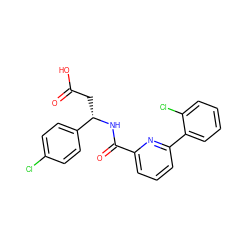 O=C(O)C[C@H](NC(=O)c1cccc(-c2ccccc2Cl)n1)c1ccc(Cl)cc1 ZINC000203336815