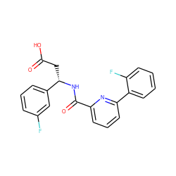 O=C(O)C[C@H](NC(=O)c1cccc(-c2ccccc2F)n1)c1cccc(F)c1 ZINC000203339067