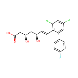 O=C(O)C[C@H](O)C[C@H](O)/C=C/c1c(Cl)cc(Cl)cc1-c1ccc(F)cc1 ZINC000026816259