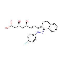 O=C(O)C[C@H](O)C[C@H](O)/C=C/c1c2c(nn1-c1ccc(F)cc1)-c1ccccc1CC2 ZINC000013834022