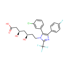 O=C(O)C[C@H](O)C[C@H](O)CCn1c(C(F)(F)F)nc(-c2ccc(F)cc2)c1-c1cccc(Cl)c1 ZINC000013833944