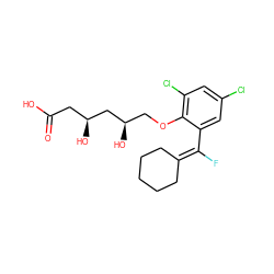 O=C(O)C[C@H](O)C[C@H](O)COc1c(Cl)cc(Cl)cc1C(F)=C1CCCCC1 ZINC000013824718