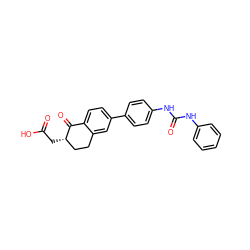 O=C(O)C[C@H]1CCc2cc(-c3ccc(NC(=O)Nc4ccccc4)cc3)ccc2C1=O ZINC000205512961