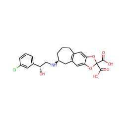 O=C(O)C1(C(=O)O)Oc2cc3c(cc2O1)C[C@@H](NC[C@H](O)c1cccc(Cl)c1)CCC3 ZINC000003824081