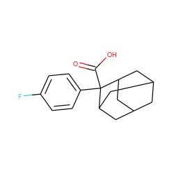 O=C(O)C1(c2ccc(F)cc2)C2CC3CC(C2)CC1C3 ZINC000073140695