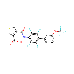 O=C(O)C1=C(C(=O)Nc2c(F)c(F)c(-c3cccc(OC(F)(F)F)c3)c(F)c2F)CSC1 ZINC000028526030