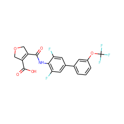 O=C(O)C1=C(C(=O)Nc2c(F)cc(-c3cccc(OC(F)(F)F)c3)cc2F)COC1 ZINC000028522366