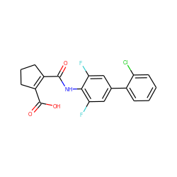 O=C(O)C1=C(C(=O)Nc2c(F)cc(-c3ccccc3Cl)cc2F)CCC1 ZINC000013534093