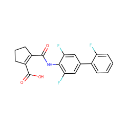 O=C(O)C1=C(C(=O)Nc2c(F)cc(-c3ccccc3F)cc2F)CCC1 ZINC000013534079