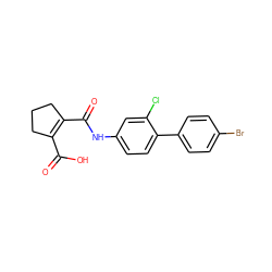 O=C(O)C1=C(C(=O)Nc2ccc(-c3ccc(Br)cc3)c(Cl)c2)CCC1 ZINC000013534106