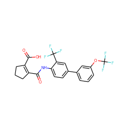 O=C(O)C1=C(C(=O)Nc2ccc(-c3cccc(OC(F)(F)F)c3)cc2C(F)(F)F)CCC1 ZINC000013534163