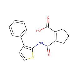 O=C(O)C1=C(C(=O)Nc2sccc2-c2ccccc2)CCC1 ZINC000146749264