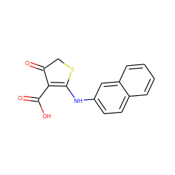 O=C(O)C1=C(Nc2ccc3ccccc3c2)SCC1=O ZINC000101701157