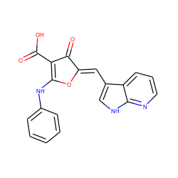 O=C(O)C1=C(Nc2ccccc2)O/C(=C\c2c[nH]c3ncccc23)C1=O ZINC000205440992