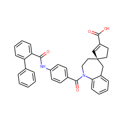 O=C(O)C1=C[C@]2(CC1)CCN(C(=O)c1ccc(NC(=O)c3ccccc3-c3ccccc3)cc1)c1ccccc1C2 ZINC000028962351