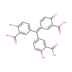 O=C(O)C1=CC(=C(c2ccc(O)c(C(=O)O)c2)c2ccc(O)c(C(=O)O)c2)C=CC1=O ZINC000003833863