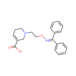 O=C(O)C1=CCCN(CCON=C(c2ccccc2)c2ccccc2)C1 ZINC000001534967