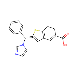 O=C(O)C1=Cc2cc([C@@H](c3ccccc3)n3ccnc3)sc2CC1 ZINC000028262557