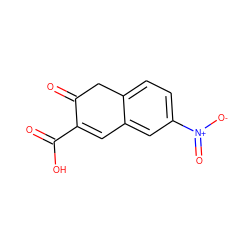 O=C(O)C1=Cc2cc([N+](=O)[O-])ccc2CC1=O ZINC000027192864