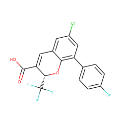 O=C(O)C1=Cc2cc(Cl)cc(-c3ccc(F)cc3)c2O[C@@H]1C(F)(F)F ZINC000066103671