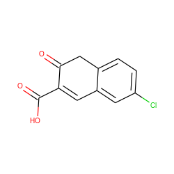 O=C(O)C1=Cc2cc(Cl)ccc2CC1=O ZINC000027199365