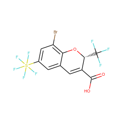 O=C(O)C1=Cc2cc(S(F)(F)(F)(F)F)cc(Br)c2O[C@@H]1C(F)(F)F ZINC001772584402