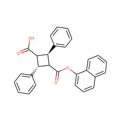 O=C(O)C1[C@@H](c2ccccc2)C(C(=O)Oc2cccc3ccccc23)[C@@H]1c1ccccc1 ZINC000000659558