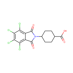 O=C(O)C1CCC(N2C(=O)c3c(Cl)c(Cl)c(Cl)c(Cl)c3C2=O)CC1 ZINC000012343444